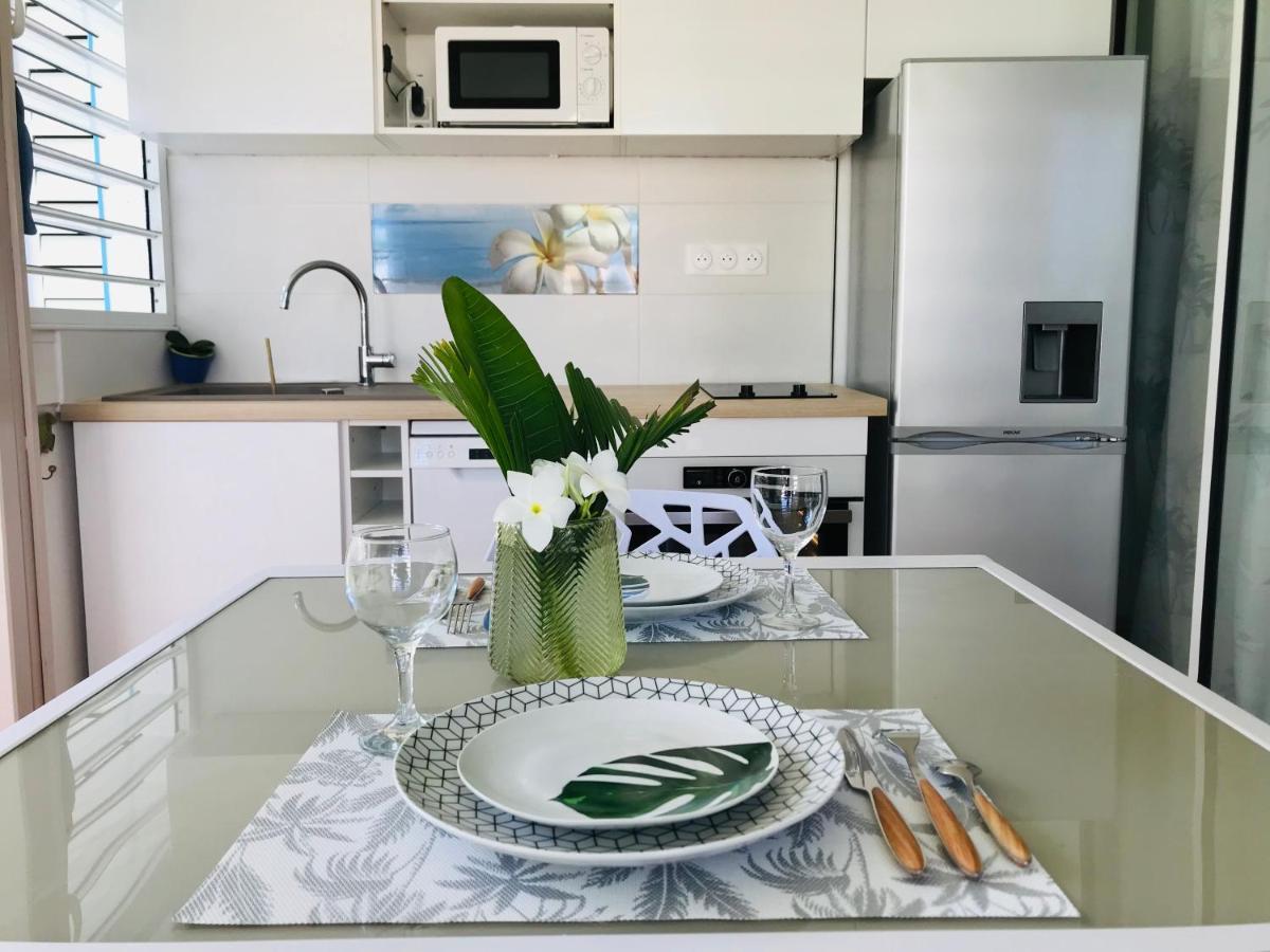 Coeur Tiare Studio Lounge Piscine Plage Cocotiers Сен Франсоа Екстериор снимка