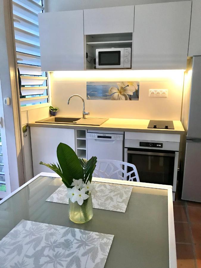 Coeur Tiare Studio Lounge Piscine Plage Cocotiers Сен Франсоа Екстериор снимка